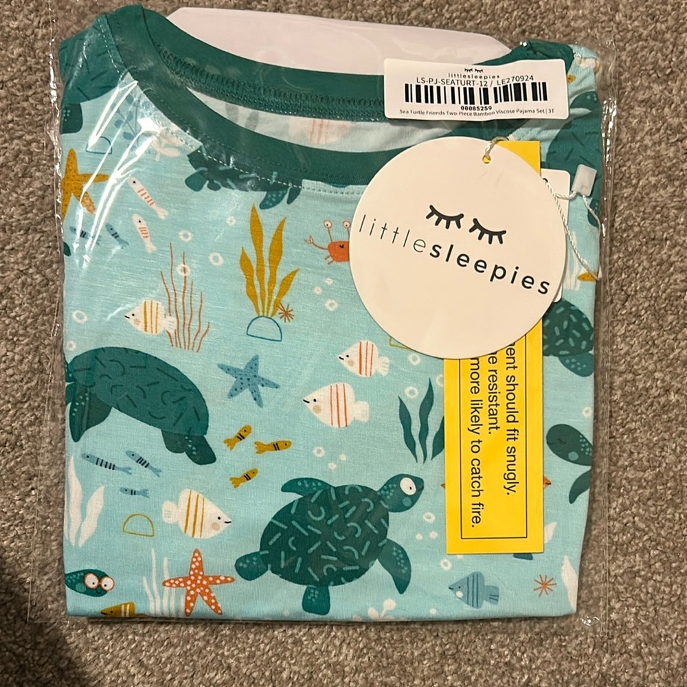 Little Sleepies Aqua Sea Life Pajama Set